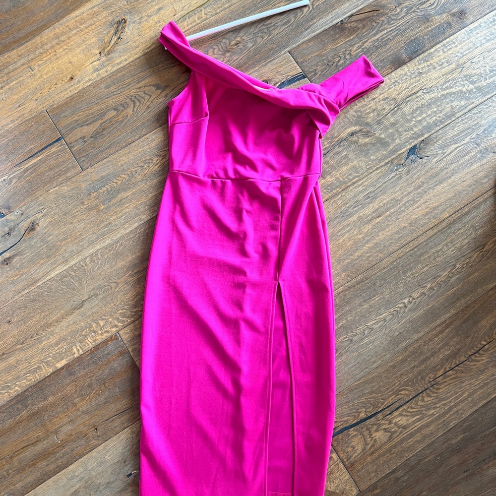 Fashion Nova Fuchsia One Shoulder Dress